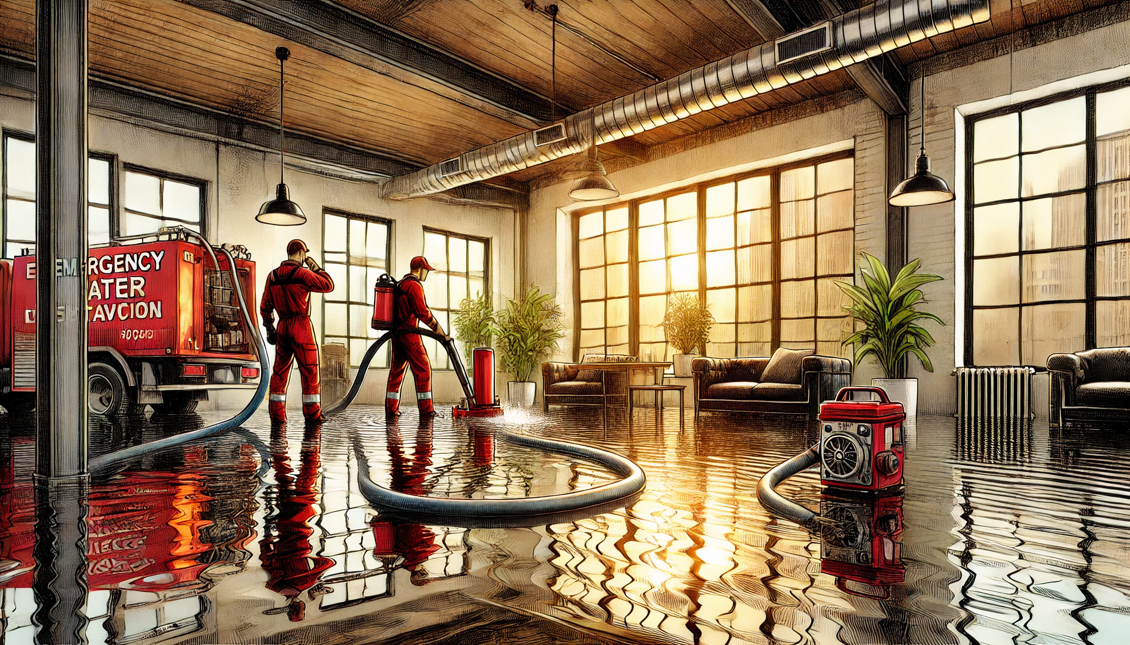 Shield emergency water damage restoration team responding to a flood in a Brooklyn home — 24/7 service across NYC