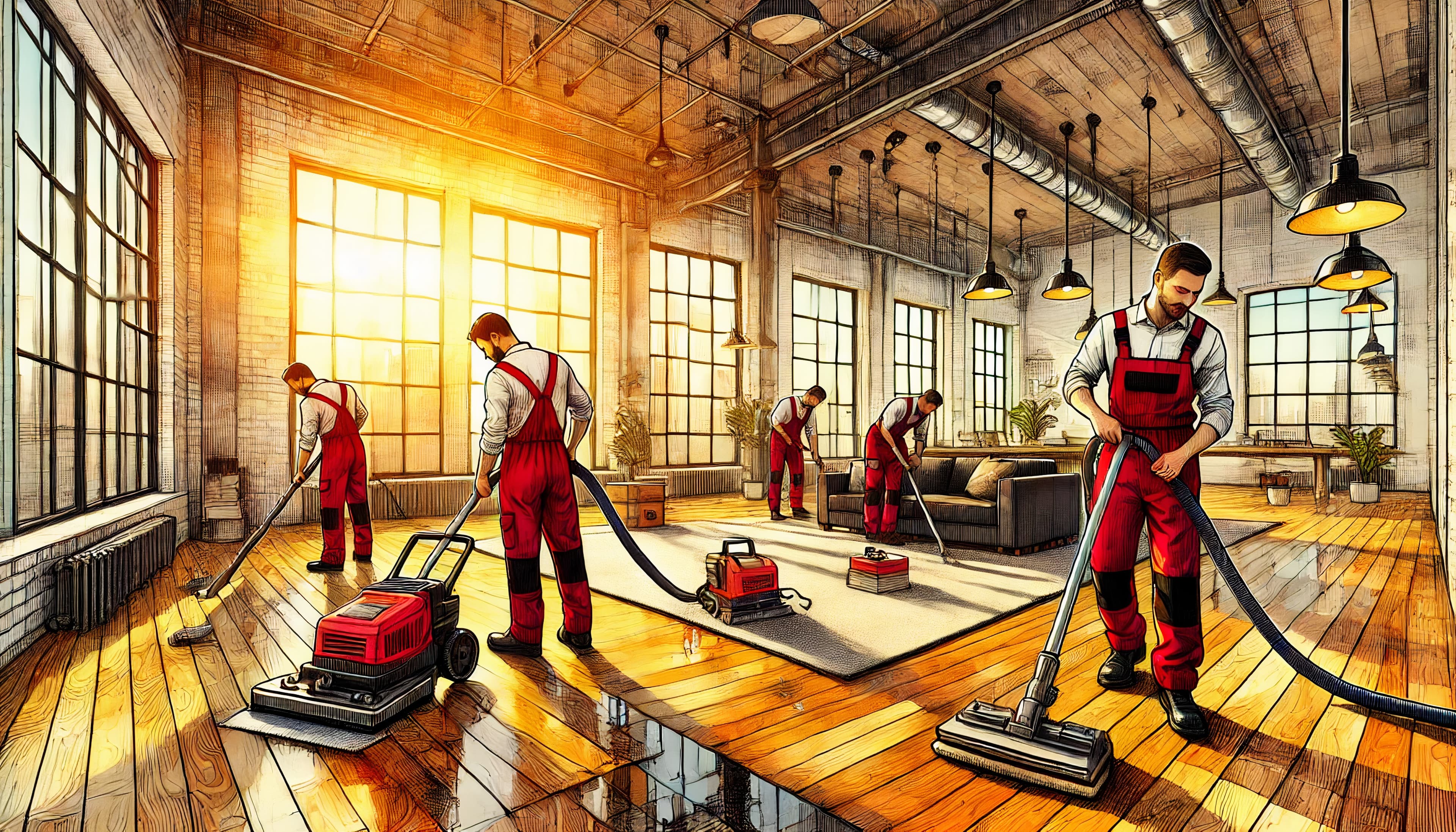 Floor and carpet restoration after water damage